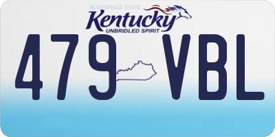KY license plate 479VBL