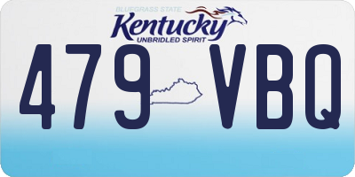 KY license plate 479VBQ