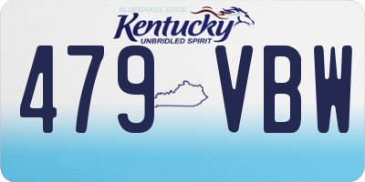 KY license plate 479VBW