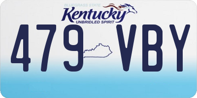 KY license plate 479VBY