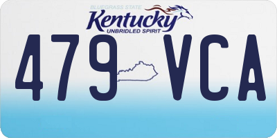 KY license plate 479VCA