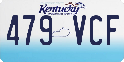 KY license plate 479VCF