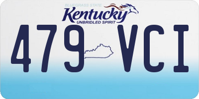 KY license plate 479VCI