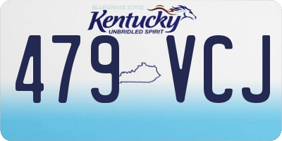 KY license plate 479VCJ
