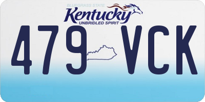 KY license plate 479VCK