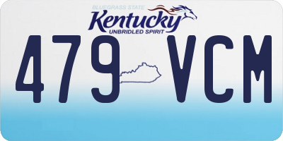 KY license plate 479VCM