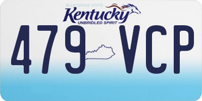 KY license plate 479VCP