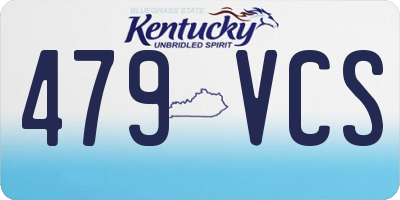 KY license plate 479VCS