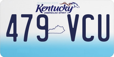 KY license plate 479VCU