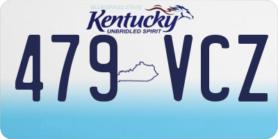 KY license plate 479VCZ