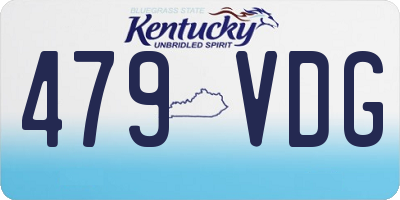 KY license plate 479VDG