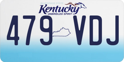 KY license plate 479VDJ