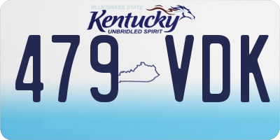 KY license plate 479VDK