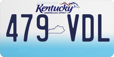 KY license plate 479VDL