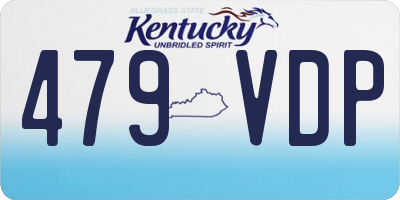 KY license plate 479VDP