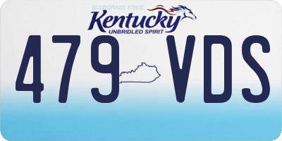 KY license plate 479VDS