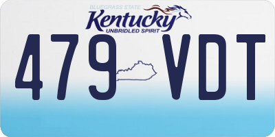 KY license plate 479VDT