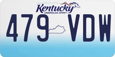 KY license plate 479VDW