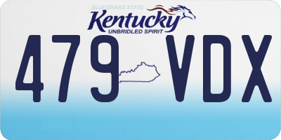 KY license plate 479VDX