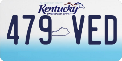 KY license plate 479VED