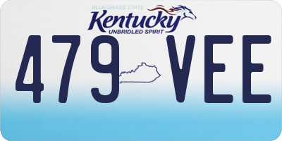 KY license plate 479VEE