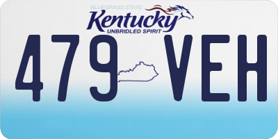 KY license plate 479VEH