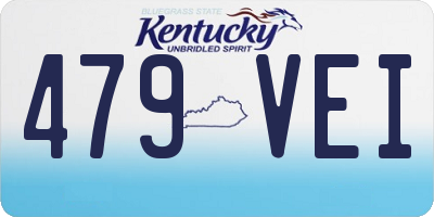 KY license plate 479VEI