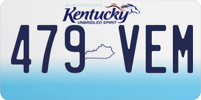 KY license plate 479VEM
