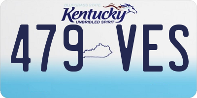 KY license plate 479VES