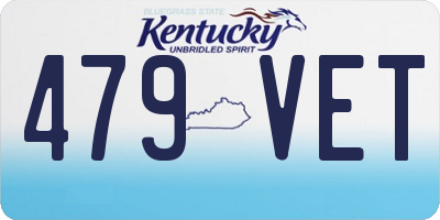 KY license plate 479VET