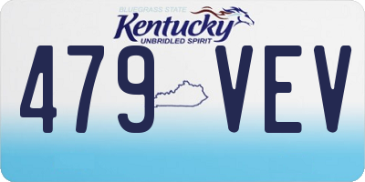 KY license plate 479VEV