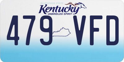 KY license plate 479VFD