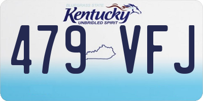 KY license plate 479VFJ