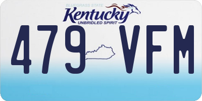 KY license plate 479VFM