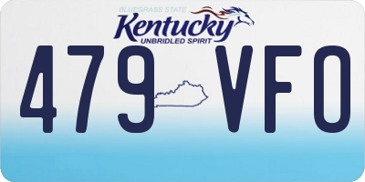 KY license plate 479VFO