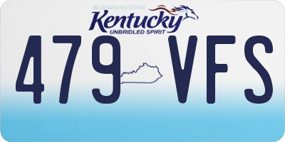 KY license plate 479VFS