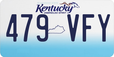 KY license plate 479VFY