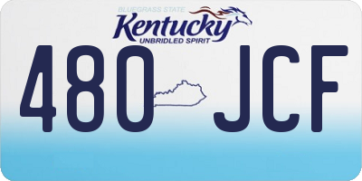 KY license plate 480JCF