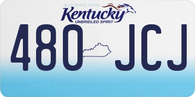 KY license plate 480JCJ