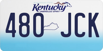 KY license plate 480JCK