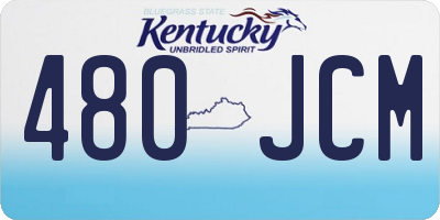 KY license plate 480JCM