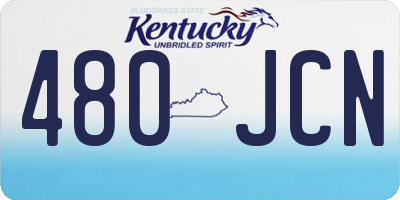 KY license plate 480JCN