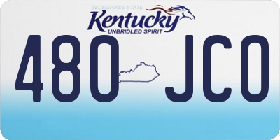 KY license plate 480JCO