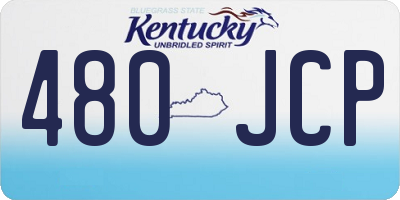 KY license plate 480JCP