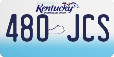 KY license plate 480JCS