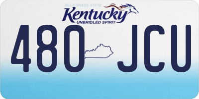 KY license plate 480JCU