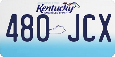 KY license plate 480JCX