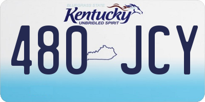 KY license plate 480JCY