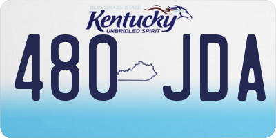 KY license plate 480JDA