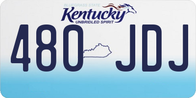 KY license plate 480JDJ